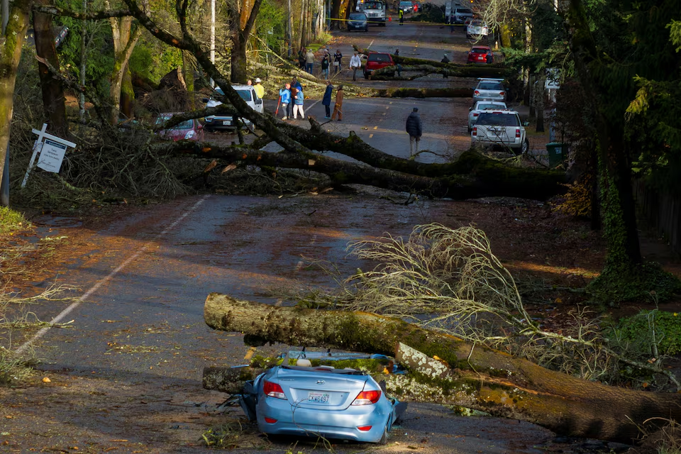 Deadly storm pounds Northwest US, leaving half a million without power